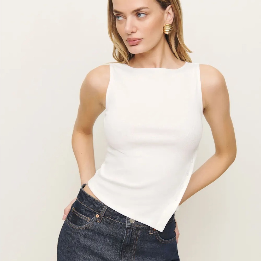 Reformation White Tank Top